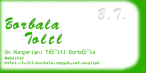 borbala toltl business card